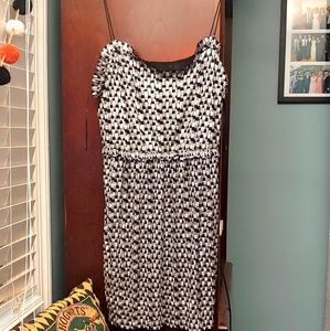 Metallic spaghetti strap mini dress